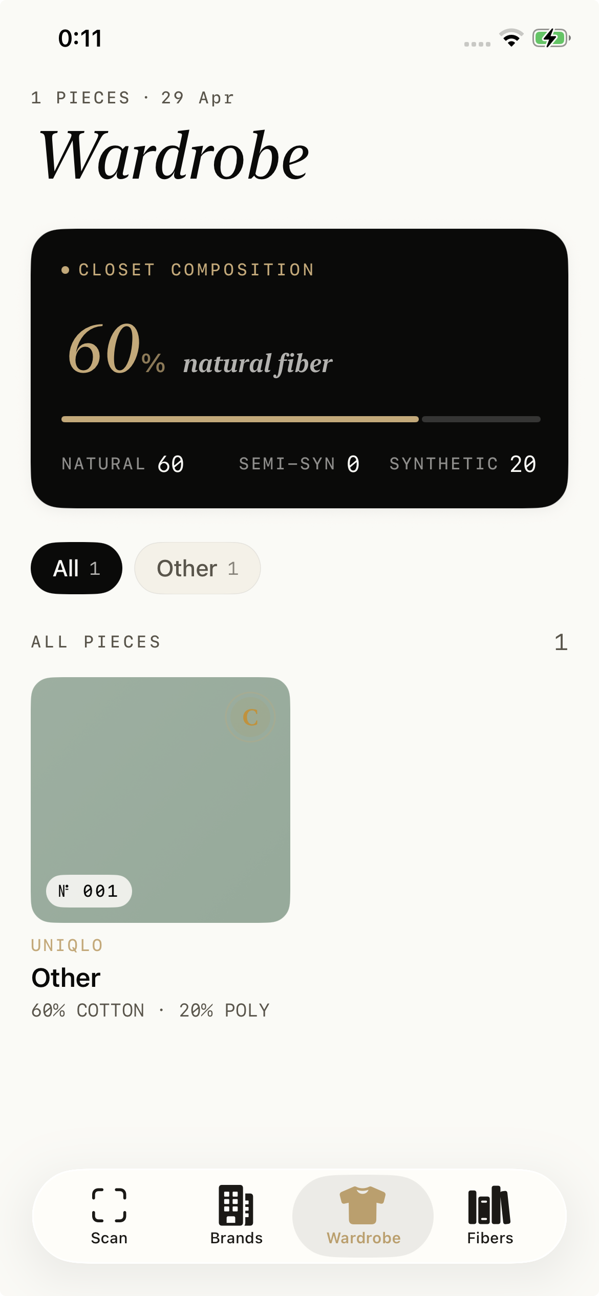 WearScore wardrobe tracker
