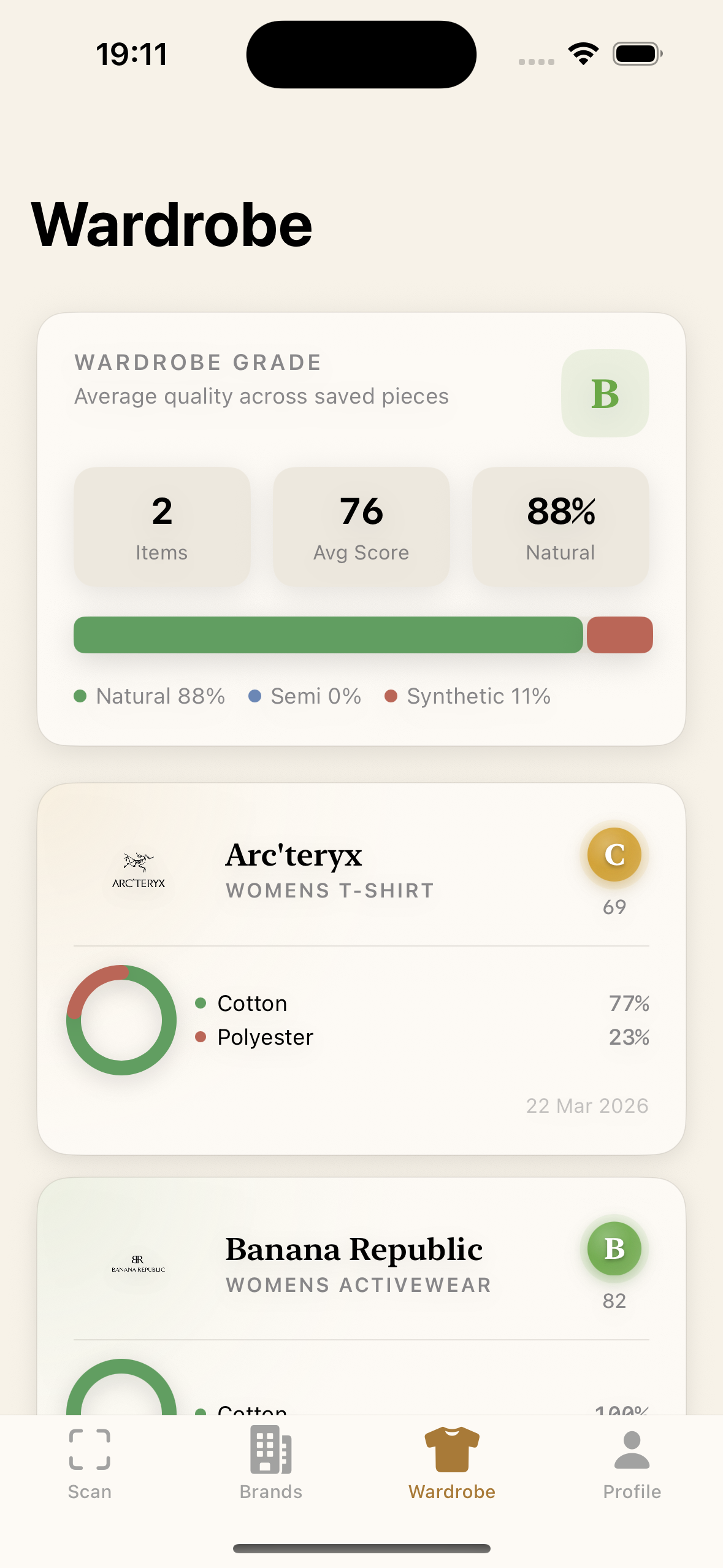 WearScore wardrobe tracker